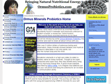 Tablet Screenshot of ormusprobiotics.com
